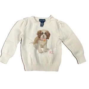 Ralph Lauren Beige Sweater with Dog Motif